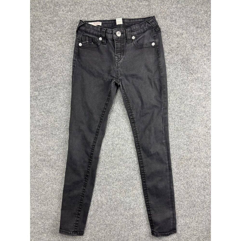 True Religion‎ Halle Super Skinny Jeans Womens 27 Charcoal Wash Mid Rise 27x30